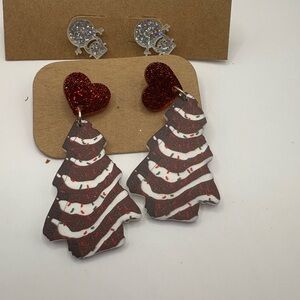 60-2 pair acrylic Christmas earrings